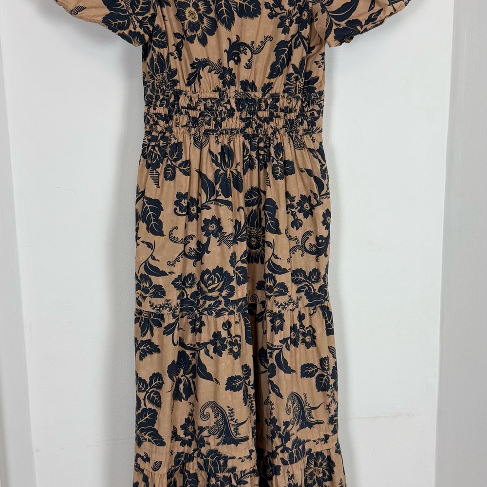 Anthropologie Somerset Cotton Floral Print Maxi Dress Sz S